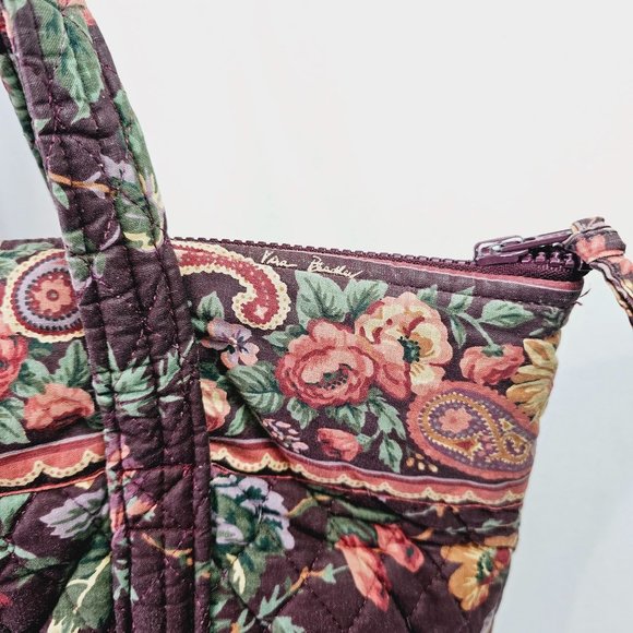 2 Piece Vintage 1993 Vera Bradley Tote Handbag AND Make-up Bag in Wildwood, EUC - Picture 6 of 13